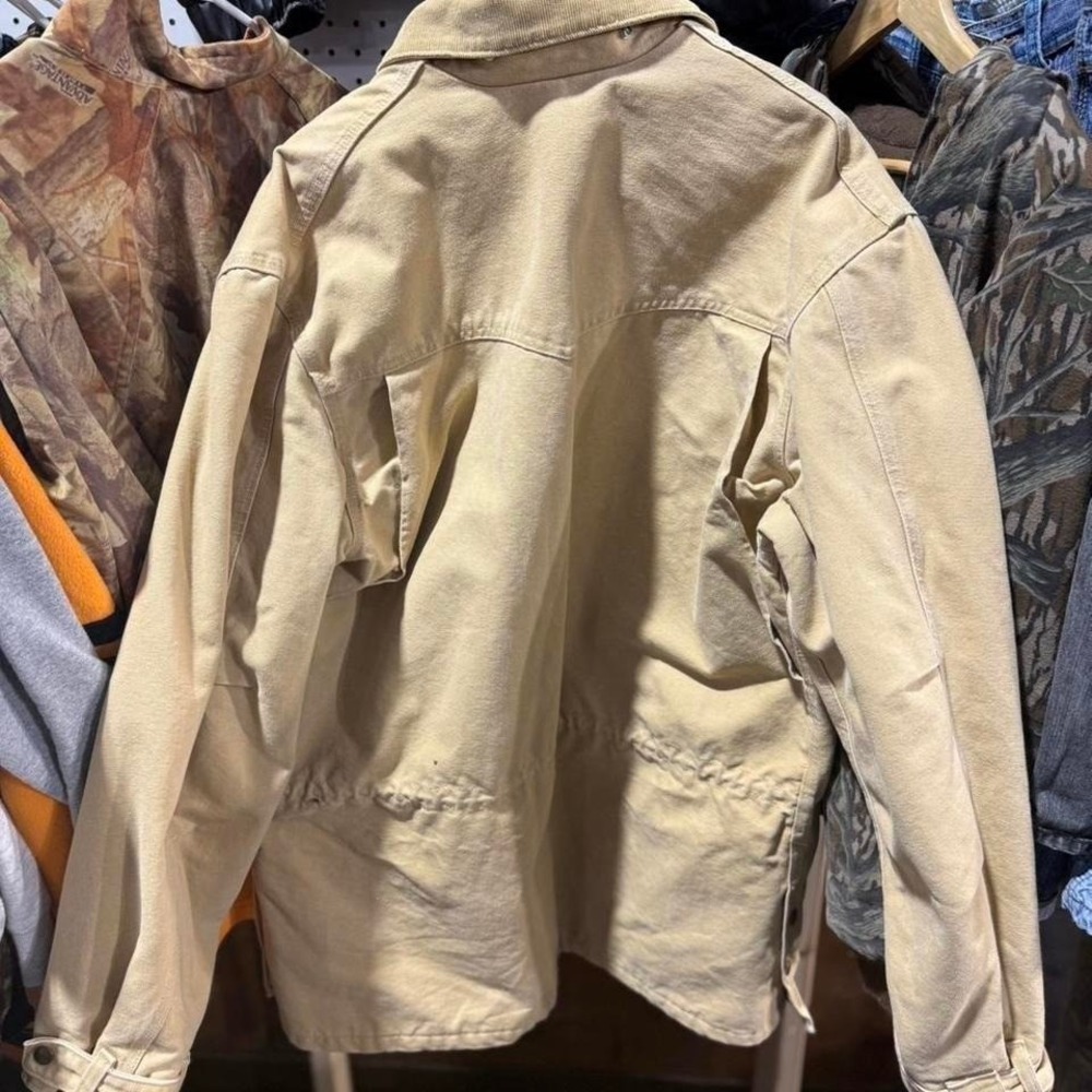 Vintage Carhartt Blonde Chore Coat Blanket Lined Workwear Canvas XL - Picture 2 of 3